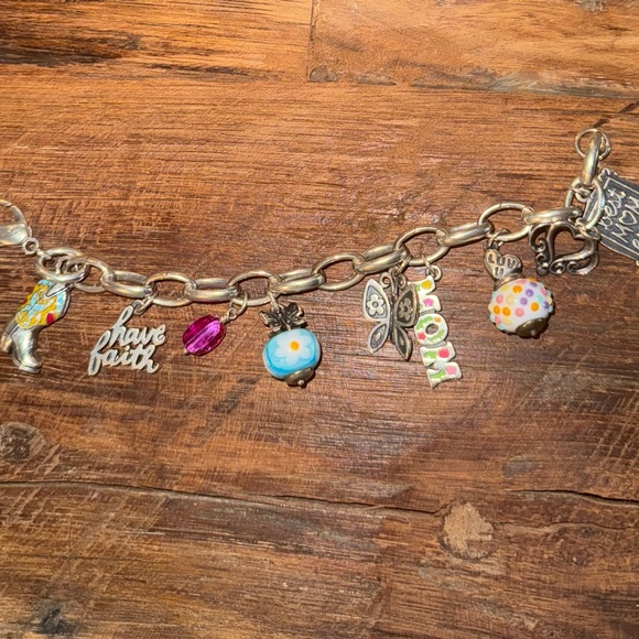 James Avery Silver Charm Bracelet with Multicolor Accents - Picture 1 of 6